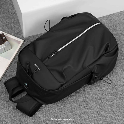 UrbanFlow Slim USB Laptop Backpack | Water-Resistant | Fits up to 16" | Black & Cool Gray