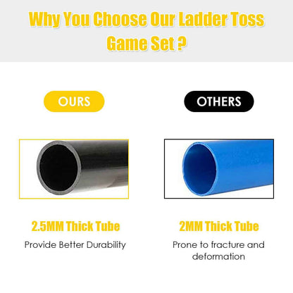 Ladder Ball Toss Game with Bolas, Score Tracker and Carry Bag
