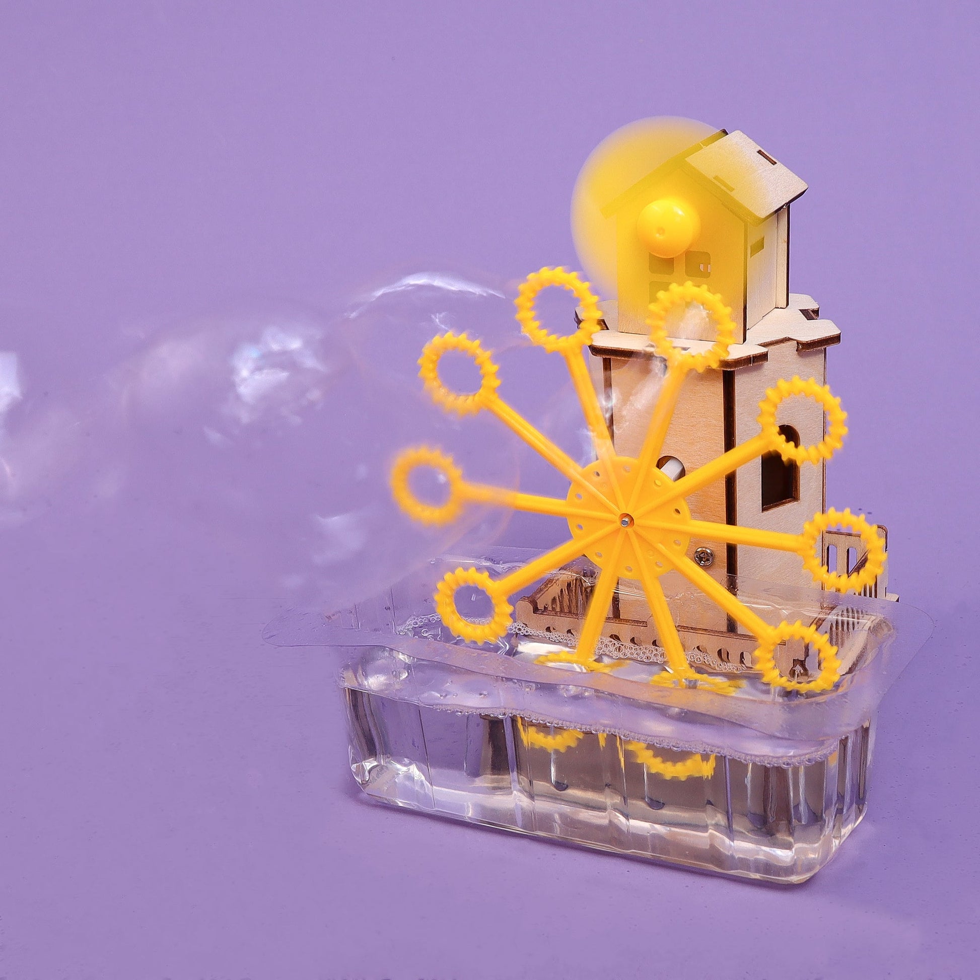 DIY Bubble Machine Kit | Motors & Gears STEM Toy for Kids Ages 6+ - Niksstuff