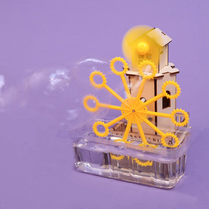 DIY Bubble Machine Kit | Motors & Gears STEM Toy for Kids Ages 6+ - Niksstuff