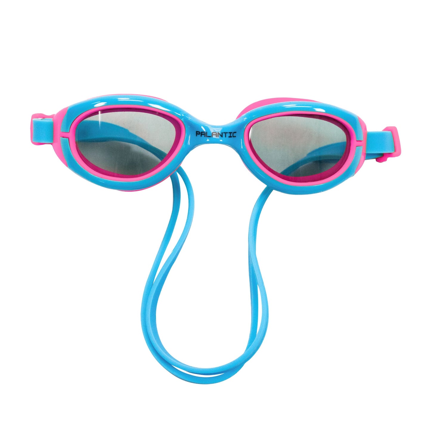 Palantic Jr. Silicone Swim Goggles | Anti-Fog Lenses | Kids & Narrow-Face Adults | Blue/Pink - Niksstuff