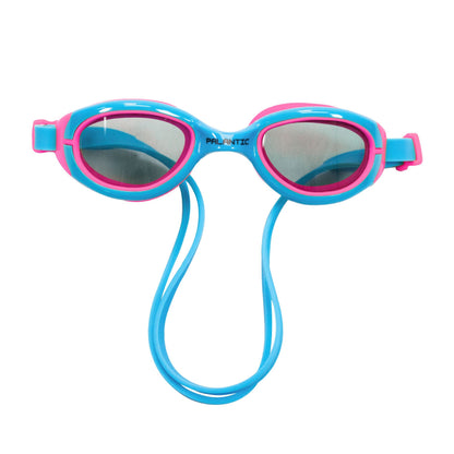 Palantic Jr. Silicone Swim Goggles | Anti-Fog Lenses | Kids & Narrow-Face Adults | Blue/Pink - Niksstuff