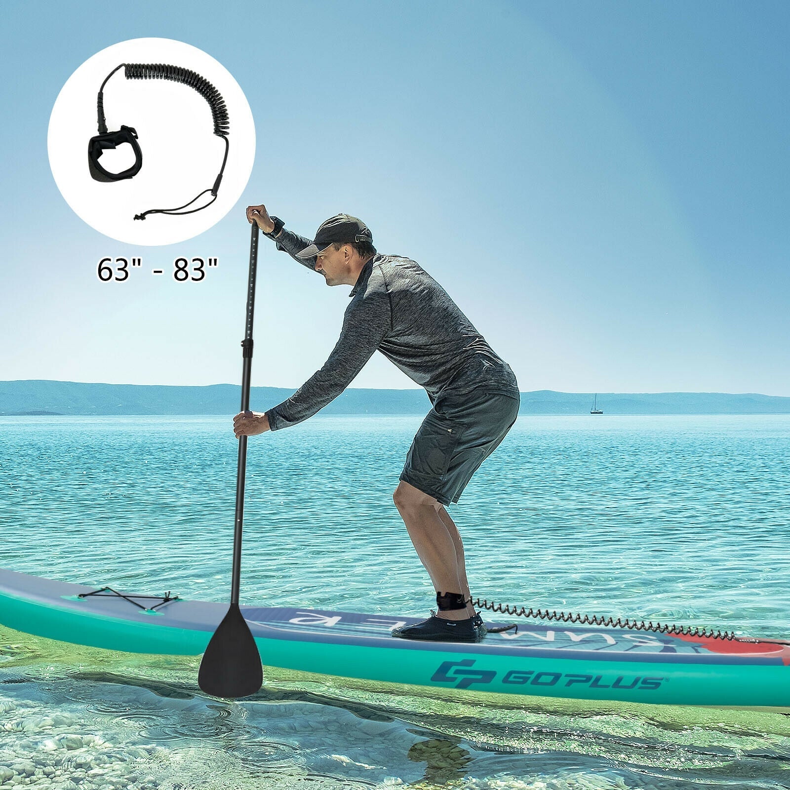 10 Ft Inflatable Stand Up Paddle Board | SUP with Paddle, Backpack & Leash - Niksstuff