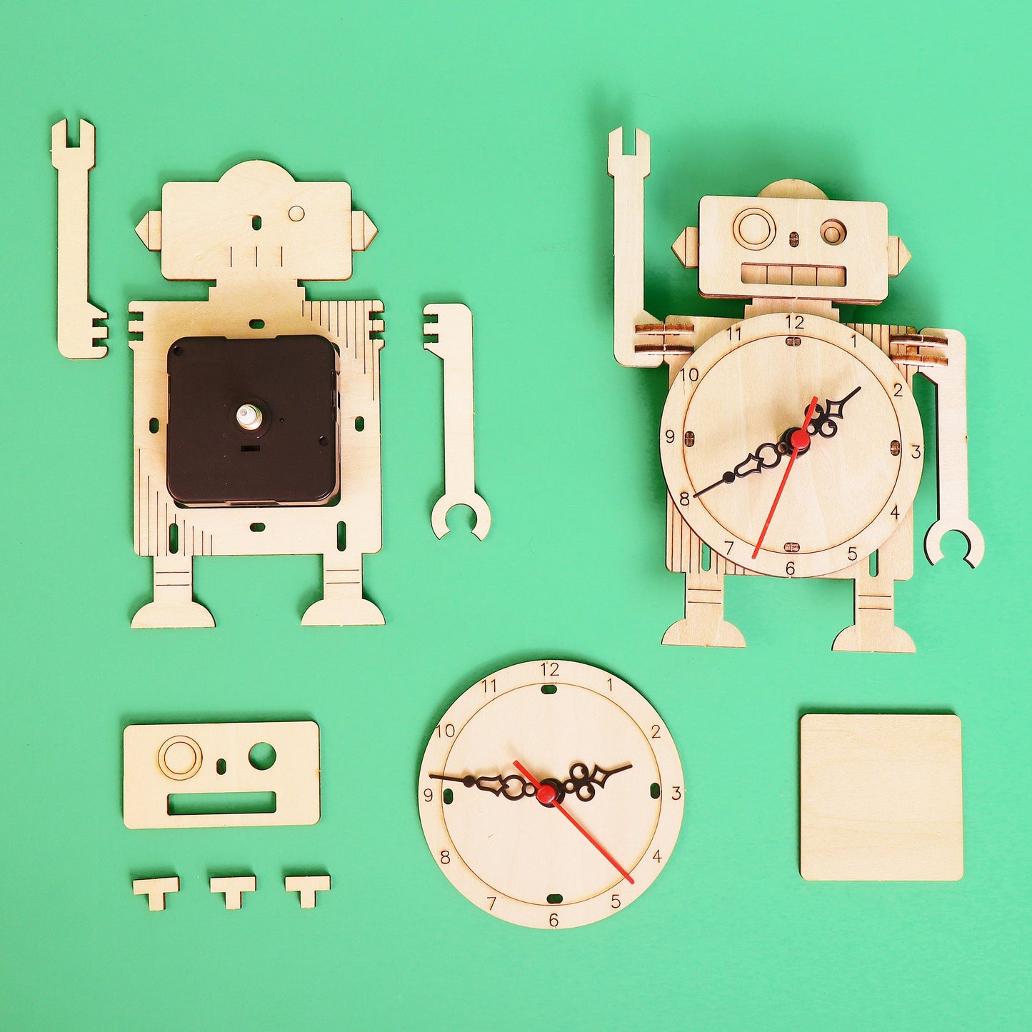 Robot Clock DIY Kit | Personalized STEM Toy for Kids Ages 6+ - Niksstuff