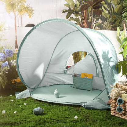 Tiny Land Kids Beach Tent Set with Sand Toys, UV Protection and Sandbag Anchors