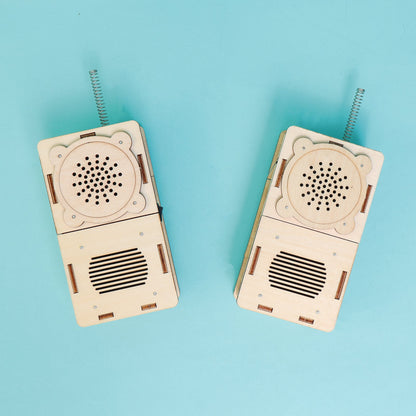 Build & Learn Walkie Talkie STEM Kit | Set of 2 | Ages 8+ - Niksstuff