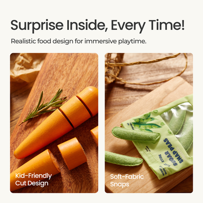 Tiny Land Wood & Felt Fruit & Veggie Play Food Set - 7pc