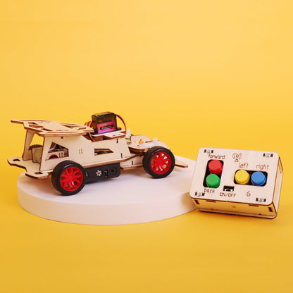 Steering RC Car DIY Kit | Advanced STEM Toy for Kids Ages 12+ - Niksstuff