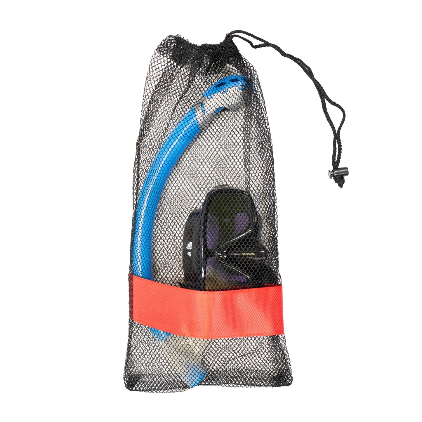 Drawstring Mesh Bag with Red Handle Bar 19" x 9" by Scuba Choice - Niksstuff