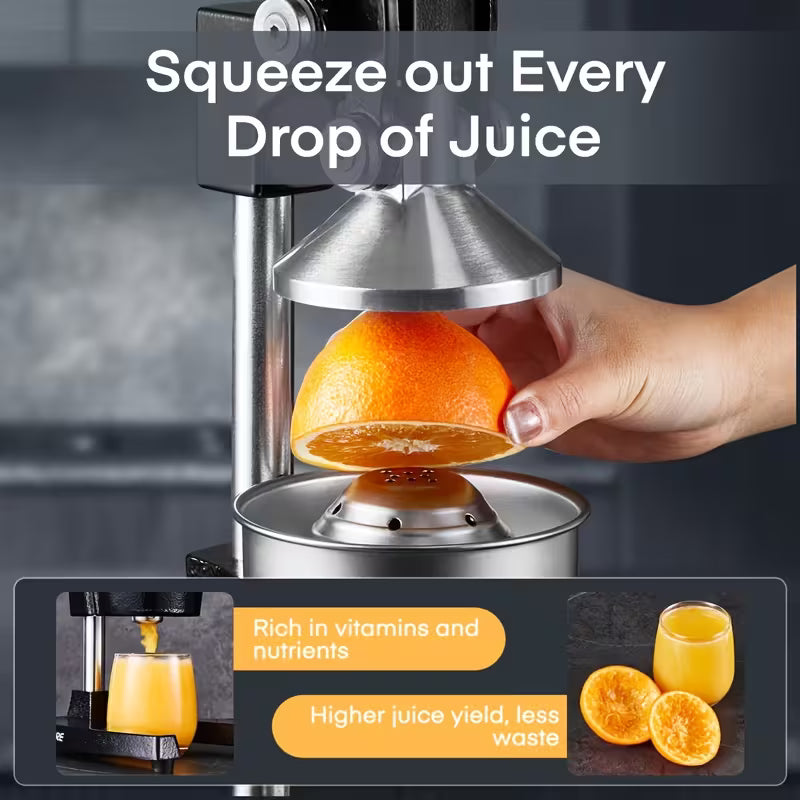 Commercial Manual Citrus Juicer Hand Press - Gray