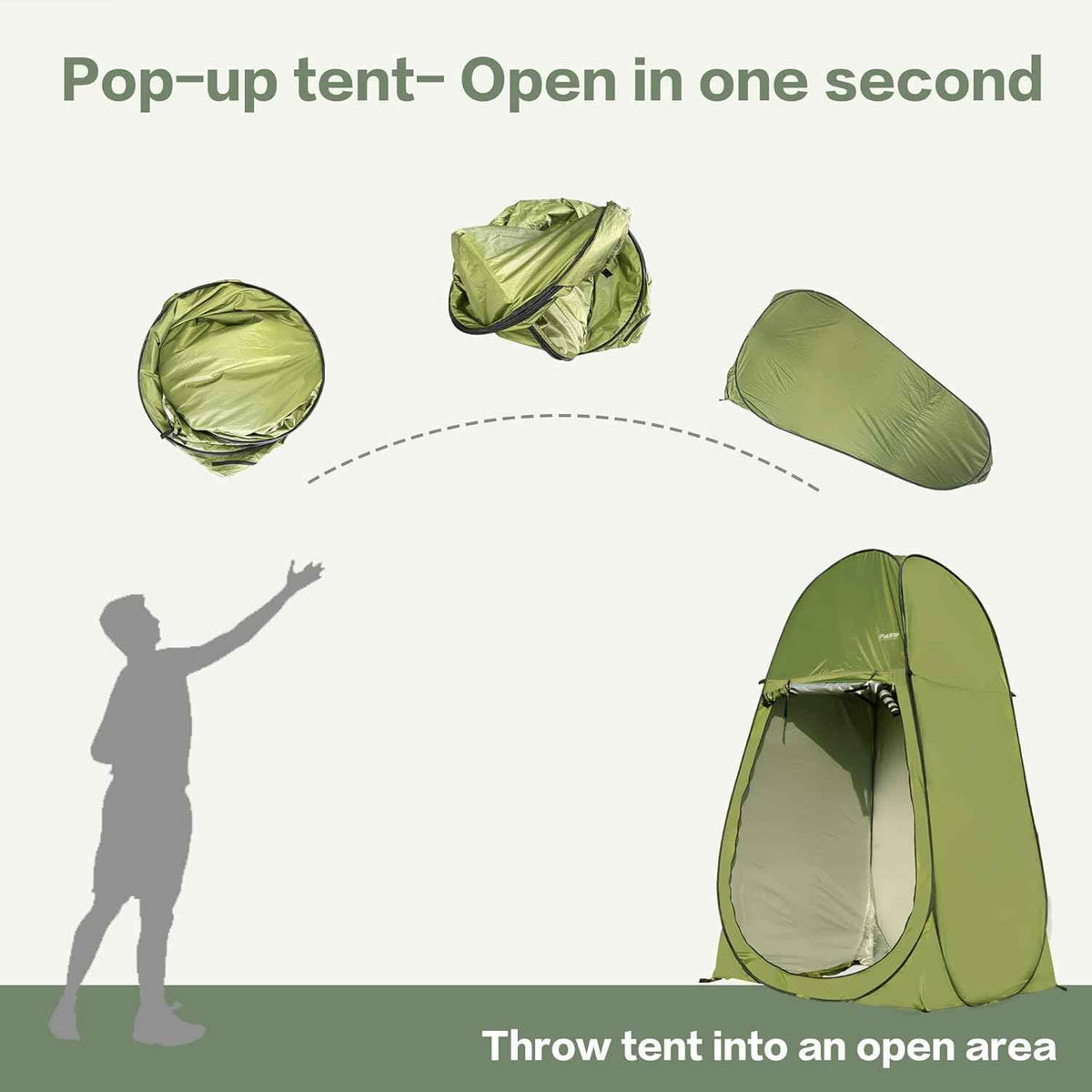 Pop-Up Privacy Tent – 7 ft Camping Shower, Toilet & Dressing Room | UPF 40+, Waterproof 210D Oxford | 47"x47"x83"