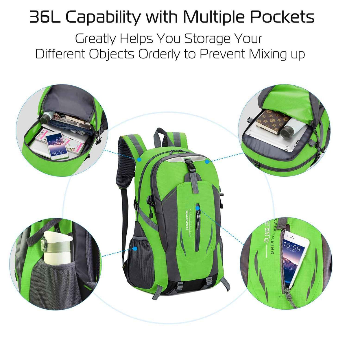 GBruno 36L Waterproof Outdoor Backpack