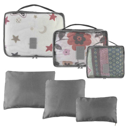 LJG 9-Piece Travel Packing Cubes & Storage Bags Set – Water-Resistant Luggage Organizer