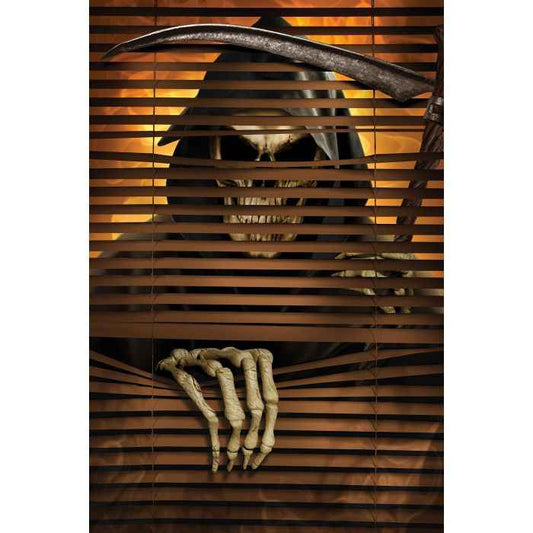 36" Window Cover Creeper Grim Reaper Halloween Decoration