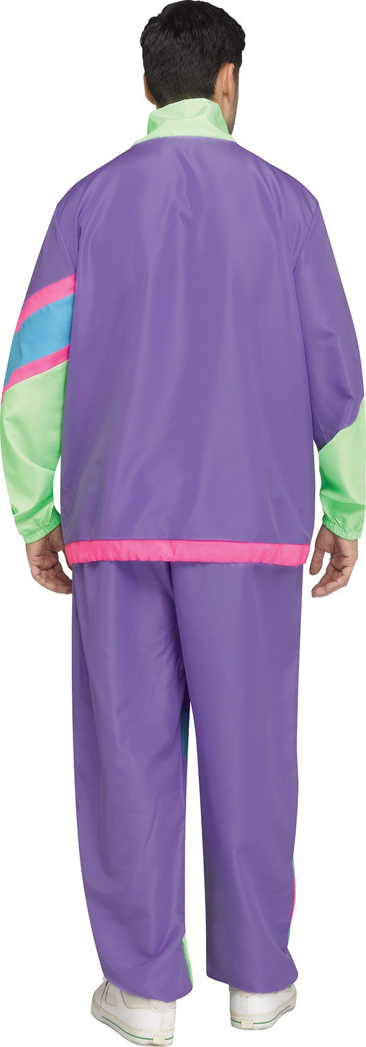 80's Retro Track Suit Adult Men's Costume - Plus Size