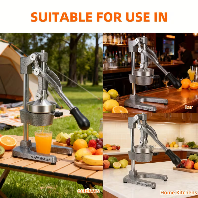 Commercial Manual Citrus Juicer Hand Press - Gray