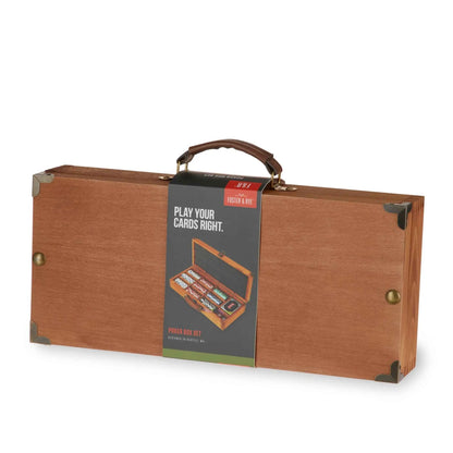 Poker Set by Foster & Rye – 225-Chip Wooden Box Set