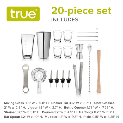 21-Piece Barware Set by True