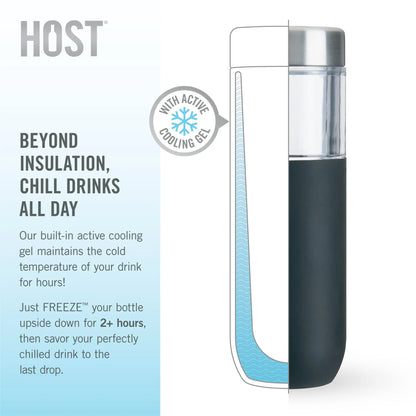 HOST FREEZE Bottle – 20 oz. Insulated Water Bottle with Active Cooling Gel