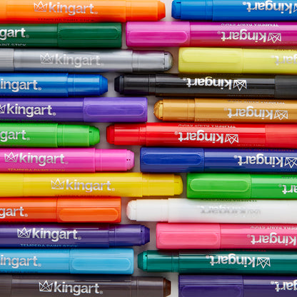 KINGART Tempera Paint Thin Sticks - 24 Colors