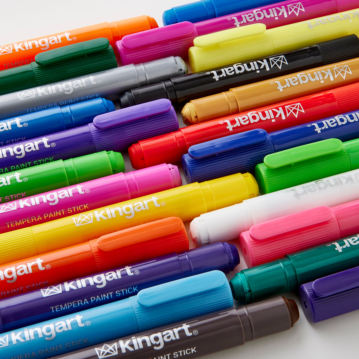 KINGART Tempera Paint Thin Sticks - 24 Colors