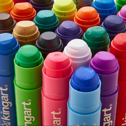 Kingart Tempera Paint Sticks - 60 Colors Washable Quick Drying