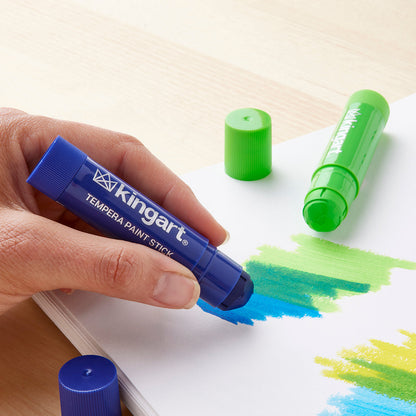 KINGART Tempera Paint Sticks - 24-Color Set, Washable & Mess-Free