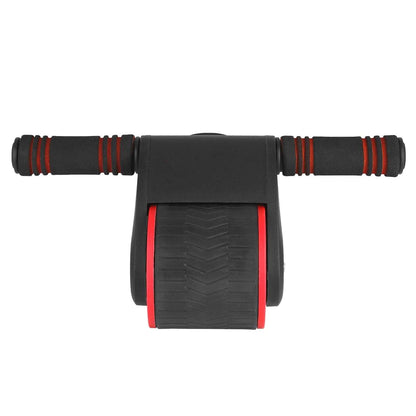 Abdominal rebound wheel with kneel pad, black center wheel covers and red side grip rings