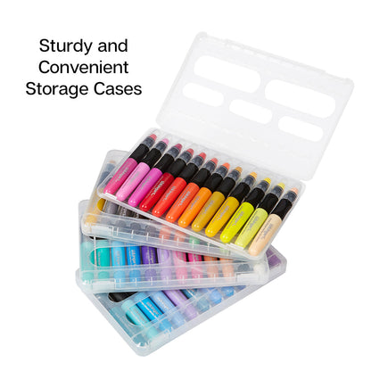 KINGART Mixed Media Gel Stick Crayons - 48 Water-Soluble Colors