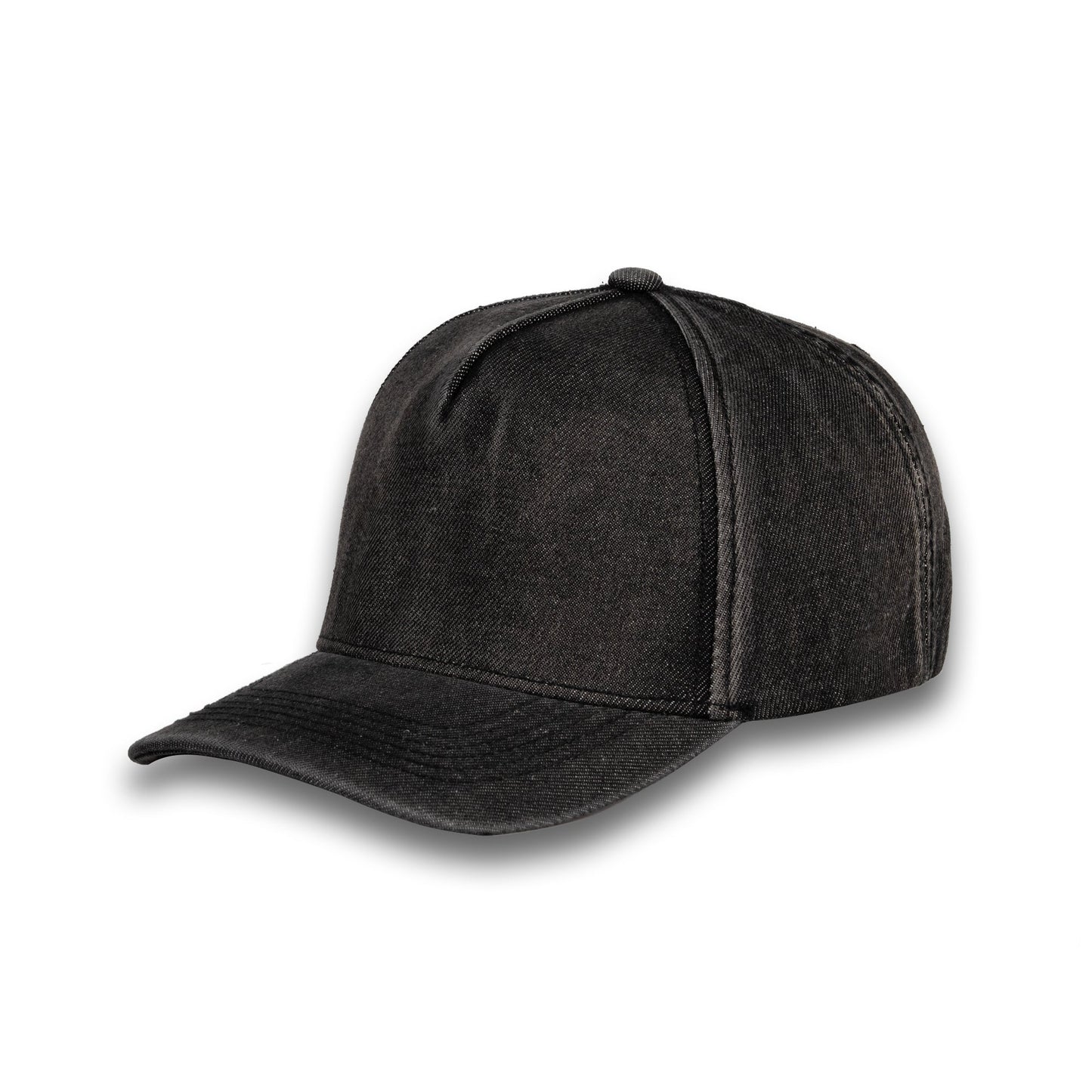 5-Panel Cotton Denim Snapback Cap | Black, Blue & Sage - Niksstuff