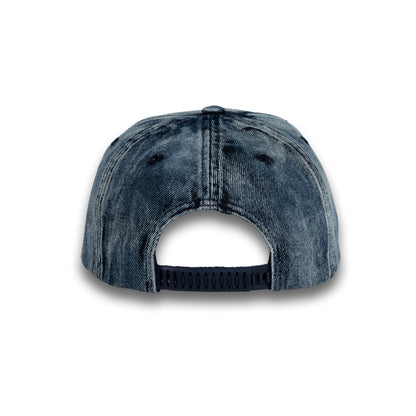 5-Panel Cotton Denim Snapback Cap | Black, Blue & Sage - Niksstuff