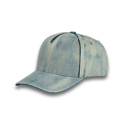 5-Panel Cotton Denim Snapback Cap | Black, Blue & Sage - Niksstuff