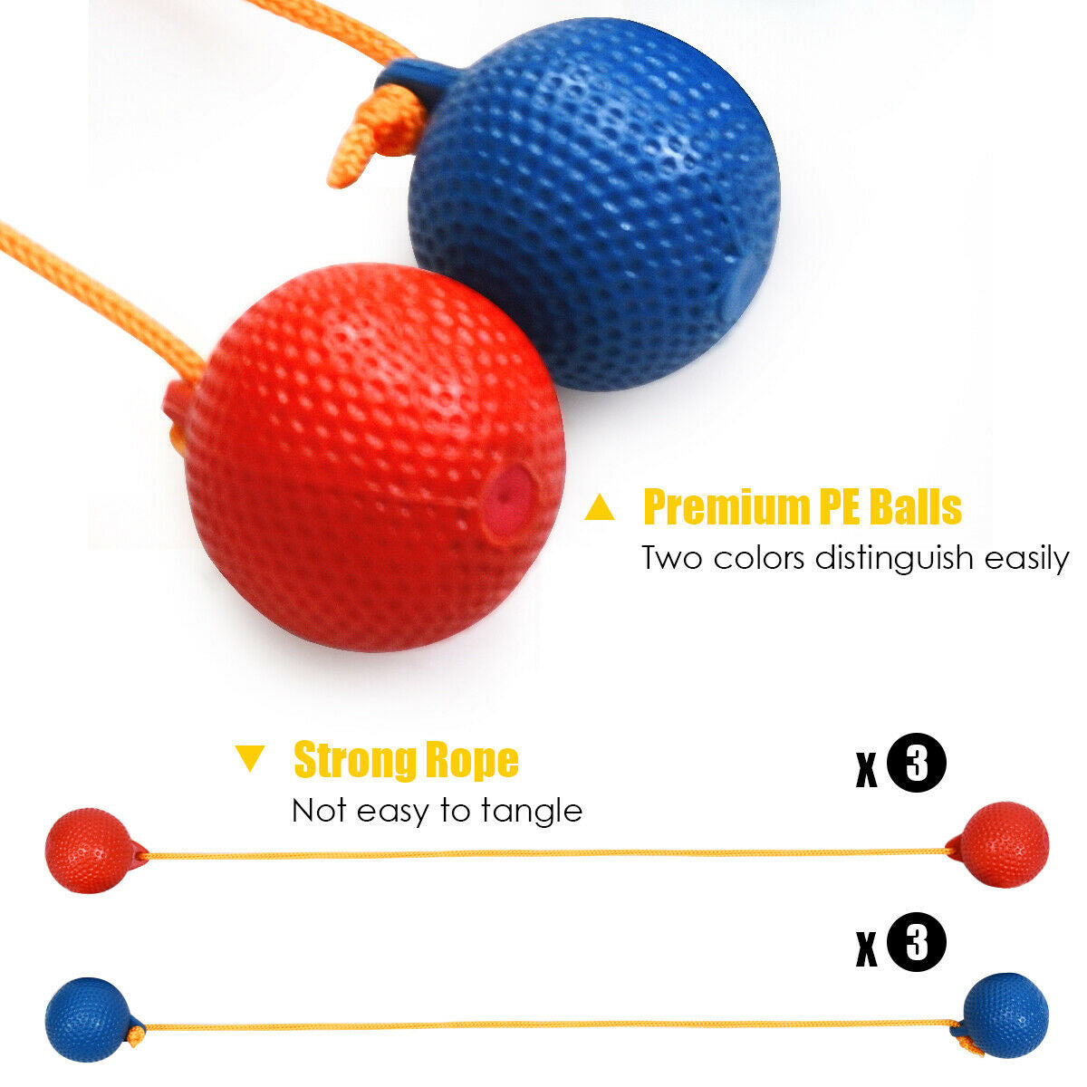 Ladder Ball Toss Game with Bolas, Score Tracker and Carry Bag