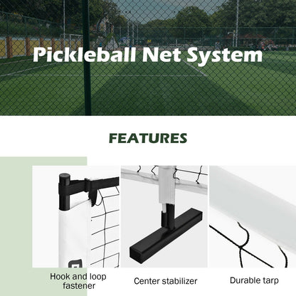 22 FT Portable Pickleball Net Set | 25mm Steel Frame | Fiberglass Post | 600D Oxford Bag | Indoor & Outdoor