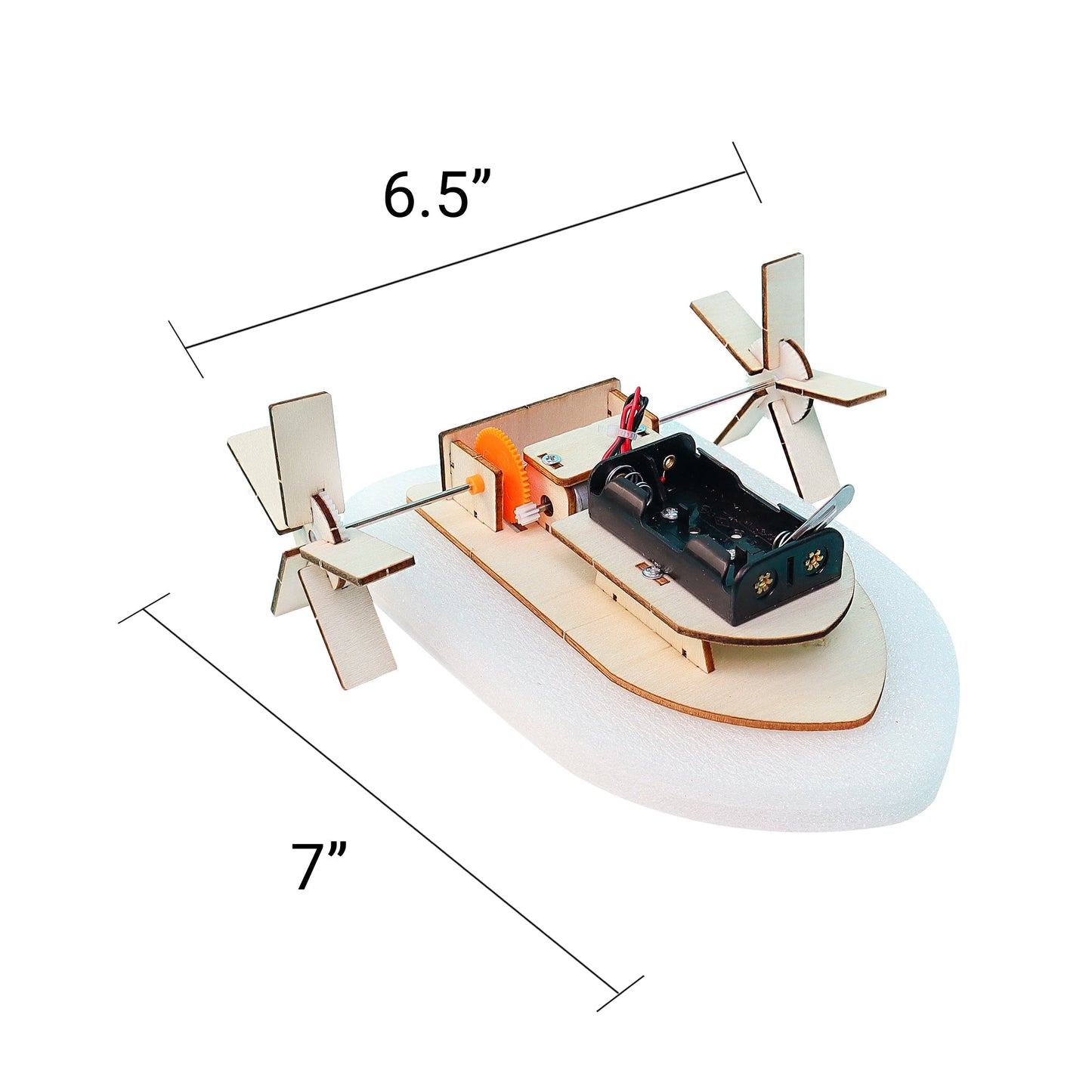 Paddlewheel Boat DIY Kit | Maritime Engineering STEM Toy Ages 6+ - Niksstuff