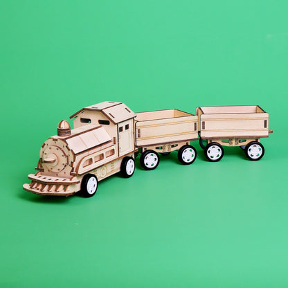 Train DIY Kit | Motor-Driven Engineering STEM Toy for Kids 8+ - Niksstuff