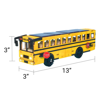 Dual Power School Bus STEM Kit | Battery + Solar | Personalized - Niksstuff