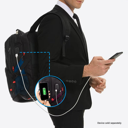 Sahara Anti-Theft Travel Laptop Backpack | USB Charging | Fits up to 17.3" | 4 Colors