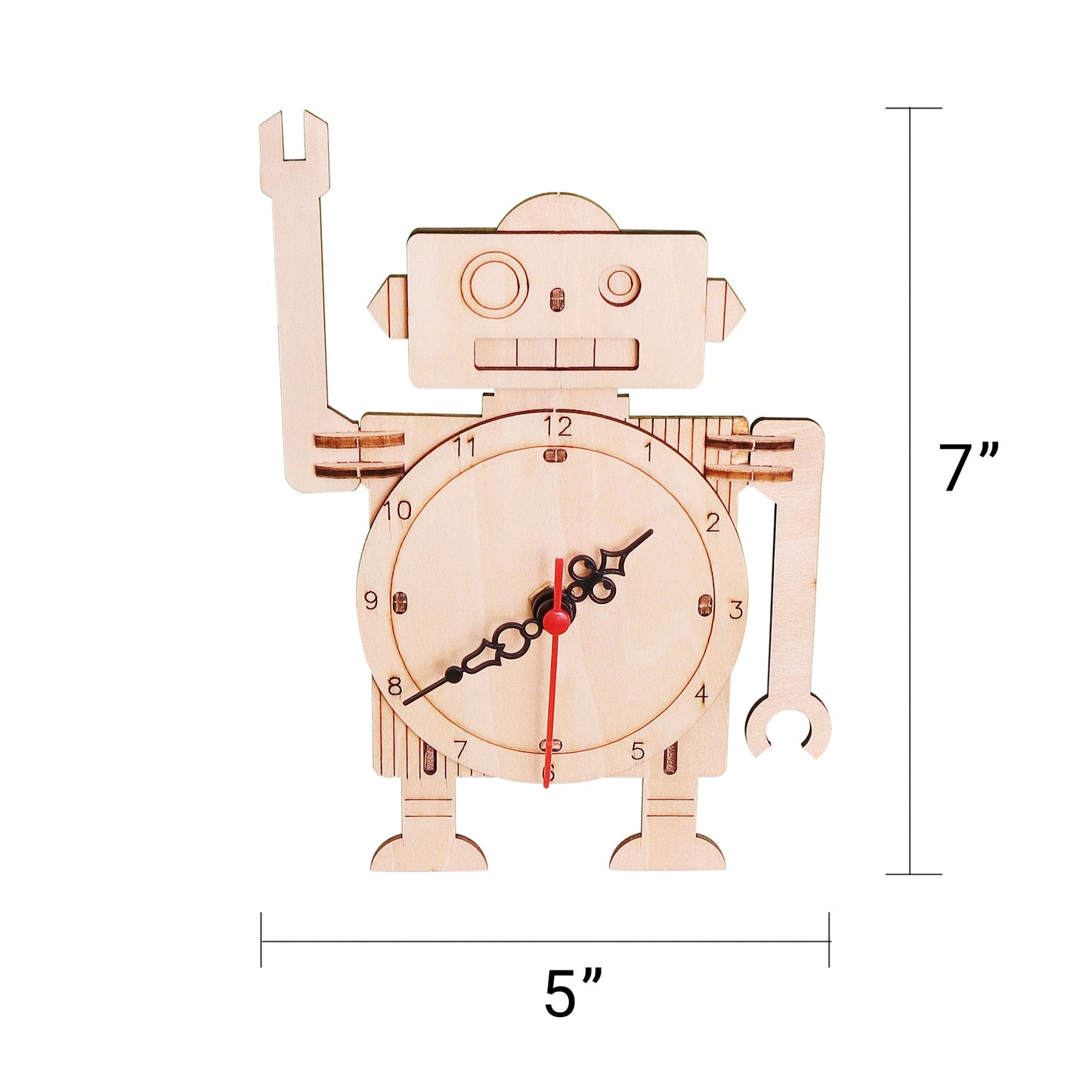 Robot Clock DIY Kit | Personalized STEM Toy for Kids Ages 6+ - Niksstuff