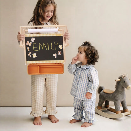 Tiny Land® Double-Sided Magnetic Tabletop Easel | Pink, Oatmeal or Green