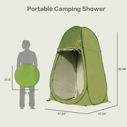 Pop-Up Privacy Tent – 7 ft Camping Shower, Toilet & Dressing Room | UPF 40+, Waterproof 210D Oxford | 47"x47"x83"
