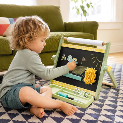 Tiny Land® Double-Sided Magnetic Tabletop Easel | Pink, Oatmeal or Green