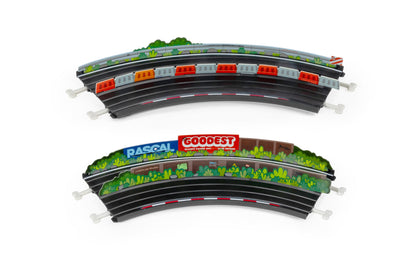 Expansion Pack: 60° Turn | Candylab ROADWORKS Track | 2ft Two-Lane 60° Turns | Ages 3+ | Compatible with 1:64 Diecast - Niksstuff