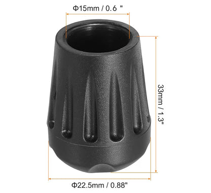 Pike Trail Ultralight Chair Replacement Feet | Set of 4 | Anti-Scratch | Black