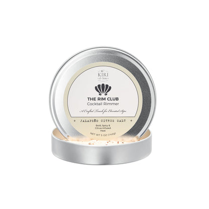 Kiri & Sons Jalapeño Citrus Margarita Salt Rimmer – Spicy Cocktail Rim Salt | 5oz Tin