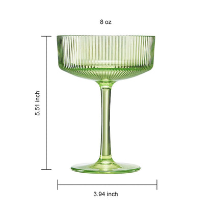 Madrid Acrylic Champagne Coupe Glasses | Set of 8 | 8oz | Shatterproof | Indoor & Outdoor | Khen Site - Niksstuff