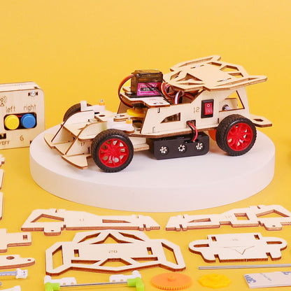 Steering RC Car DIY Kit | Advanced STEM Toy for Kids Ages 12+ - Niksstuff