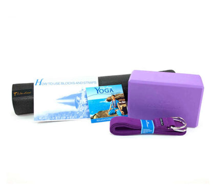 Wai Lana Yoga Kit | Mat, Block, Strap & Instructional Poster | 4 Kit Options