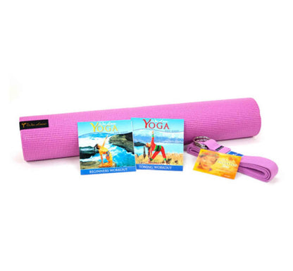 Wai Lana Yoga Kit | Mat, Block, Strap & Instructional Poster | 4 Kit Options