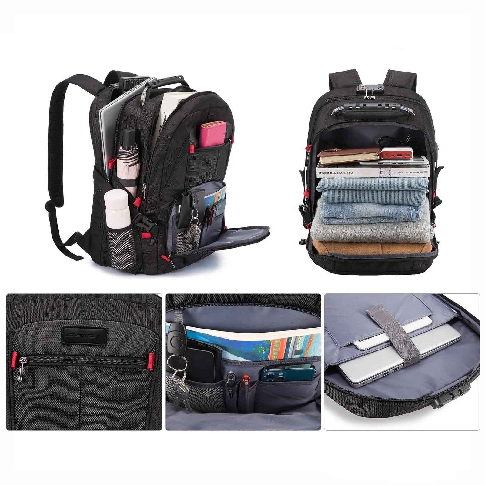Sahara Anti-Theft Travel Laptop Backpack | USB Charging | Fits up to 17.3" | 4 Colors